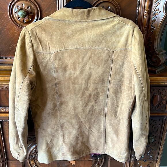 Vntg Boho 70’s Lady California tan suede Penny Lane western festival jacket. - Picture 8 of 11